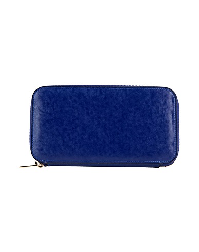 VALEXTRA Wallet Bright blue 100% Leather