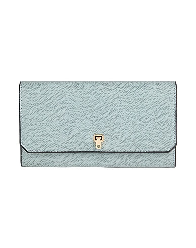 VALEXTRA Wallet Slate blue 100% Calfskin