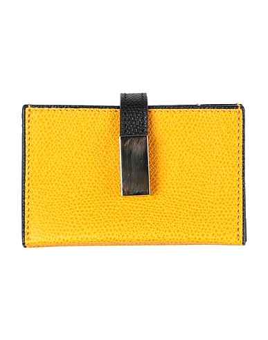 VALEXTRA Small Leather Goods Yellow 100% Calfskin