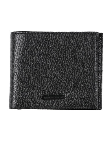 EMPORIO ARMANI Wallet Black 100% Cow leather