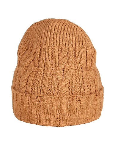 GRIFONI Hat Camel 68% Cotton, 32% Polyamide