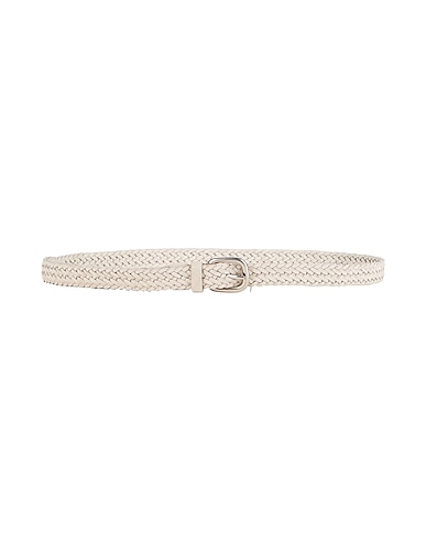BRUNELLO CUCINELLI Regular belt Light grey 100% Leather