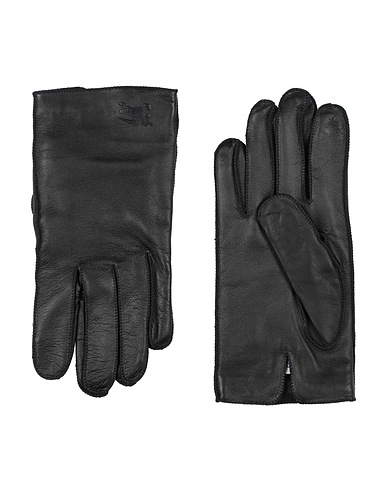 BURBERRY Gloves Black 100% Lambskin, Cashmere, Silk