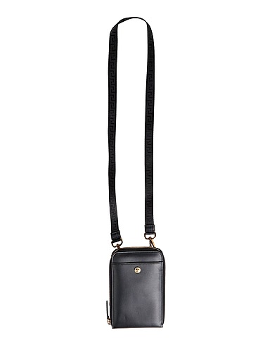VERSACE Document holder Black Calfskin