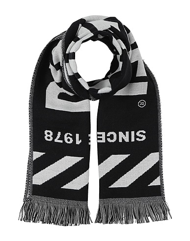 DIESEL Scarves and foulards Black 50% Virgin Wool, 50% Acrylic