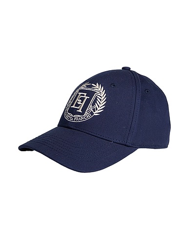 ELISABETTA FRANCHI Hat Midnight blue 100% Cotton, Metal, Glass