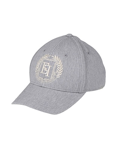ELISABETTA FRANCHI Hat Light grey 100% Cotton, Metal, Glass