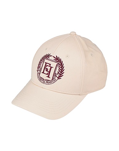 ELISABETTA FRANCHI Cappello Beige 100% Cotone, Metallo, Vetro