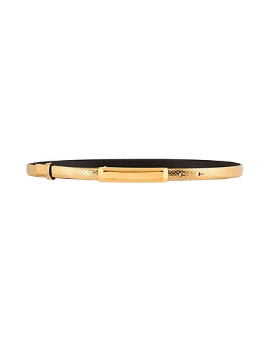 TOM FORD Belts Gold Calfskin, Brass