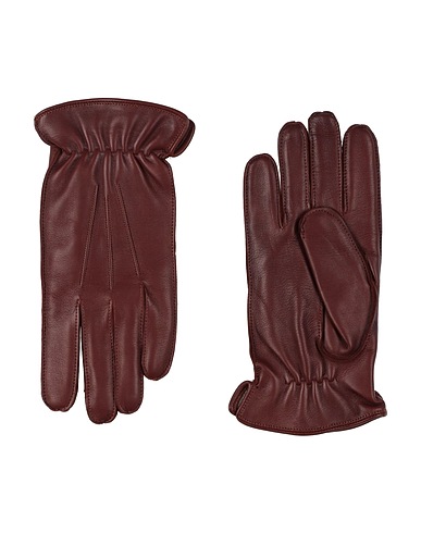 ORCIANI Guanti Marrone 50% Cachemire, 50% Lana, Pelle