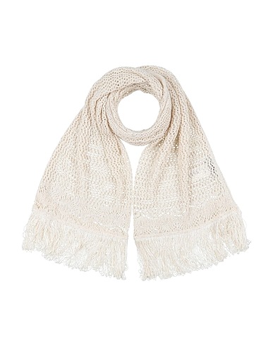 ERMANNO FIRENZE Scarves and foulards Ivory 60% Polyester, 38% Cotton, 2% Other Fibres