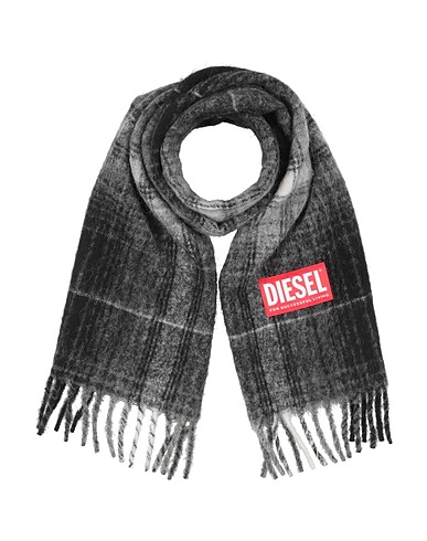 DIESEL Scarves and foulards Black 34% Polyester, 26% Acrylic, 20% Alpaca wool, 20% Virgin Wool
