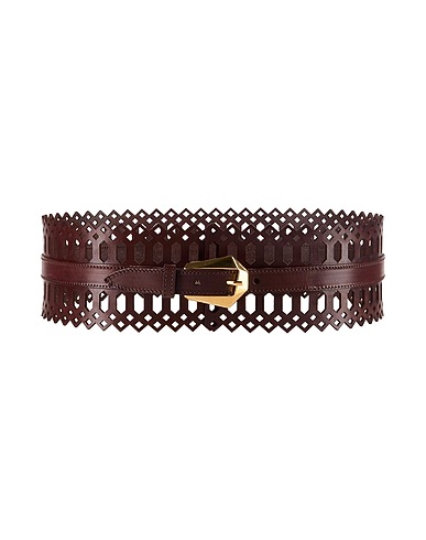 ALBERTA FERRETTI High-waist belt Dark brown Leather