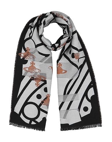 VIVIENNE WESTWOOD Scarves and foulards Black 95% Wool, 5% Silk