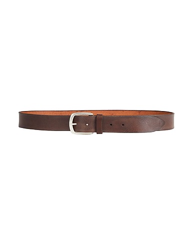 D'AMICO Leather belt Dark brown Leather
