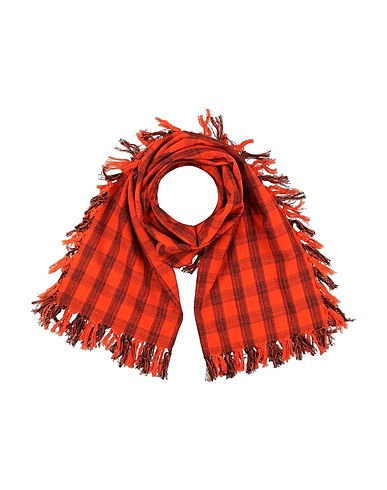 MSGM Scarves and foulards Orange 65% Cotton, 20% Viscose, 9% Linen, 5% Silk, 1% Polyester