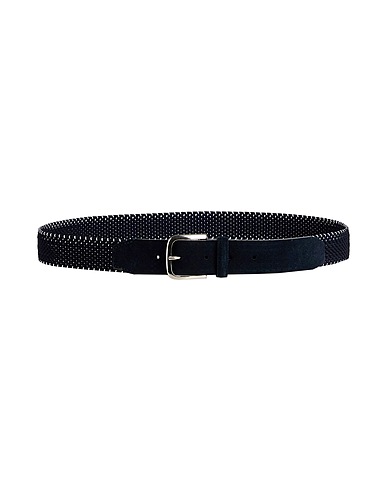 ORCIANI Fabric belt Midnight blue Elastic fibres, Leather