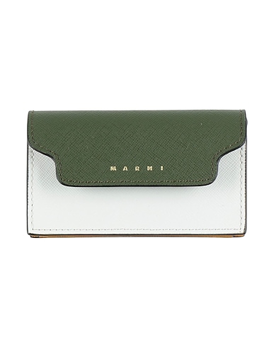MARNI Wallet Dark green 100% Cow leather