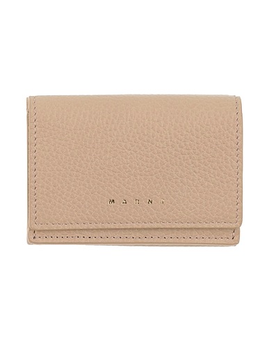 MARNI Wallet Taupe Leather