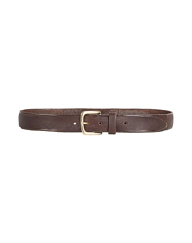 D'AMICO Leather belt Dark brown Leather