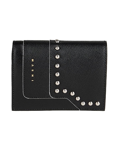 MARNI 財布 ブラック 牛革 100% / 真鍮/ブラス