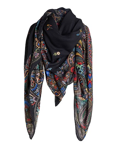 ETRO Шарфы и платки Чёрный 70% Шерсть, 30% Шелк