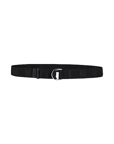 MARNI Fabric belt Black 100% Polyester, Steel