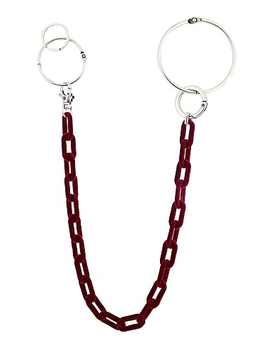 MARCELO BURLON Portachiavi Bordeaux Metallo