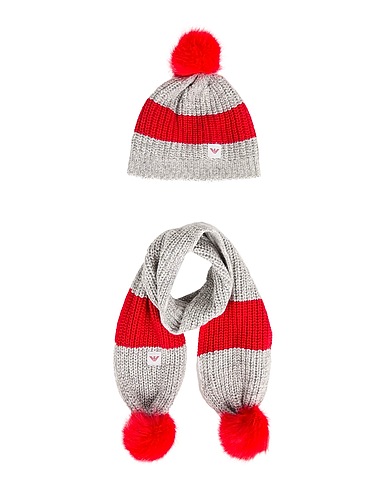 EMPORIO ARMANI Sciarpe e foulard Grigio 56% Fibre sintetiche, 20% Lana, 20% Cotone, 4% Cachemire, Altre Fibre
