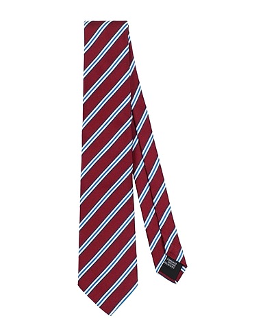LANVIN Ties and bow ties Burgundy 100% Silk