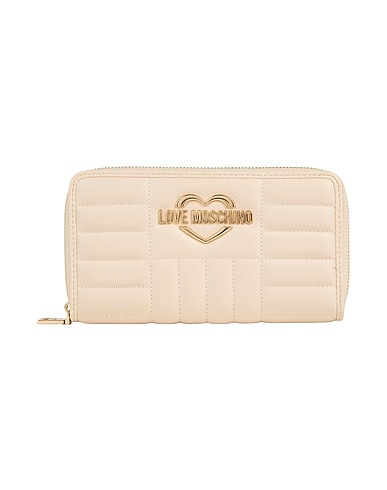 LOVE MOSCHINO Brieftasche Elfenbein 100% Polyurethan
