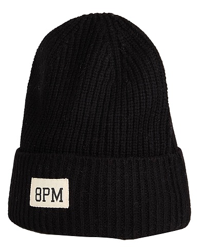 8PM Hat Black 100% Wool
