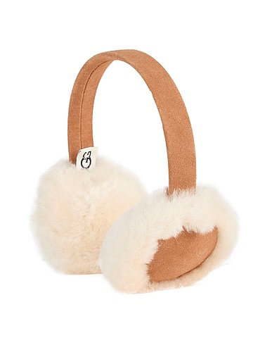 UGG Hat Camel Leather, Shearling