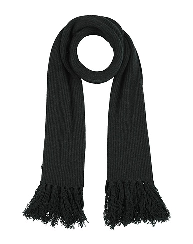 PAOLO PECORA Écharpes et foulards Vert foncé 100% Laine vierge