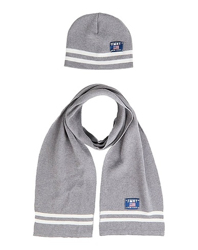 FRED MELLO Accessories sets Grey 40% Acrylic, 30% Cotton, 30% Wool