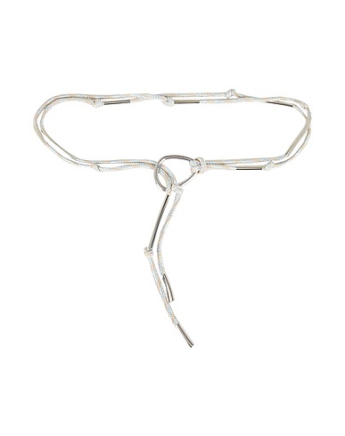 DONDUP Cintura Sottile Grigio chiaro Fibre tessili, Metallo