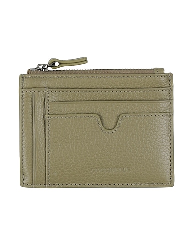 COCCINELLE Small Leather Goods Military green Leather