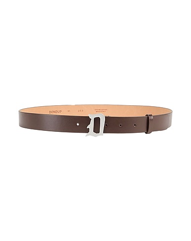 DONDUP Leather belt Chocolate brown Leather