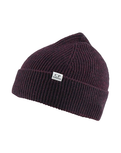 C.P. COMPANY Hat Burgundy 67% Polyamide, 32% Wool, 1% Other Fibres