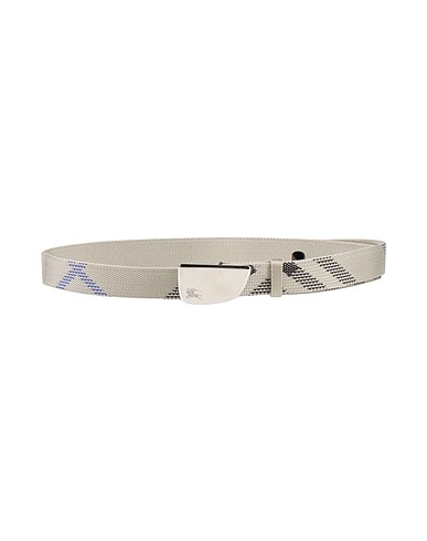 BURBERRY Fabric belt Light grey 100% Polyamide, Calfskin