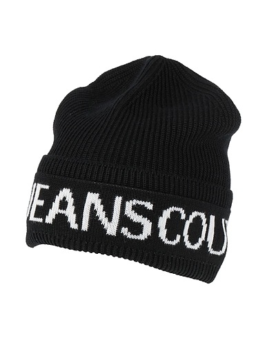 VERSACE JEANS COUTURE Hat Black 50% Acrylic, 50% Wool