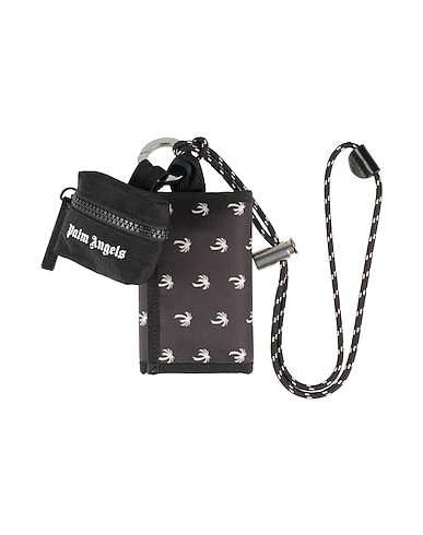 PALM ANGELS Small Leather Goods Black 100% Polyester, Calfskin