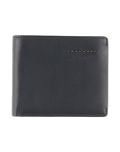 PIQUADRO Wallet Midnight blue Cow leather, Metal
