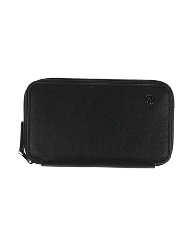 PIQUADRO Document holder Black Cow leather
