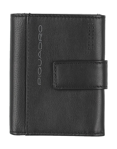PIQUADRO Wallet Black Cow leather