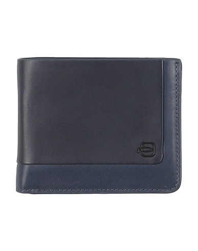 PIQUADRO Wallet Navy blue Cow leather