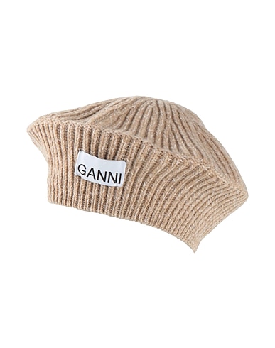 GANNI Hat BEIGE 45% Wool, 35% Recycled wool, 20% Recycled polyamide