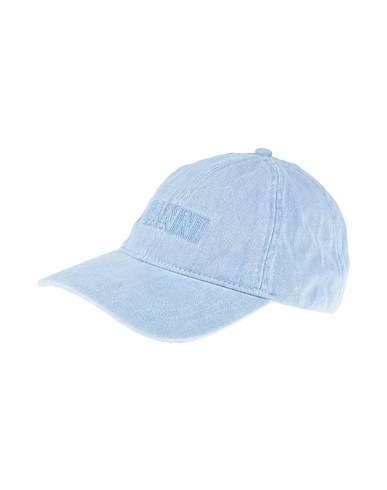 GANNI Hat Light blue 65% Recycled polyester, 35% Cotton