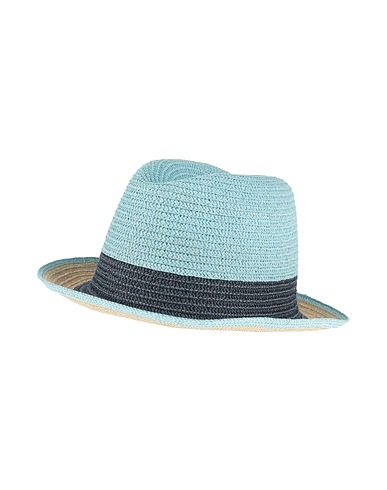EMPORIO ARMANI Hat Sky blue 100% Paper Yarn