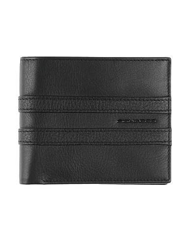 PIQUADRO Wallet Black Cow leather